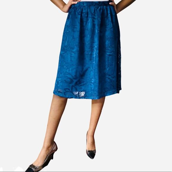 Forever 21 Floral Print Skirt with Slip - Picture 1 of 4